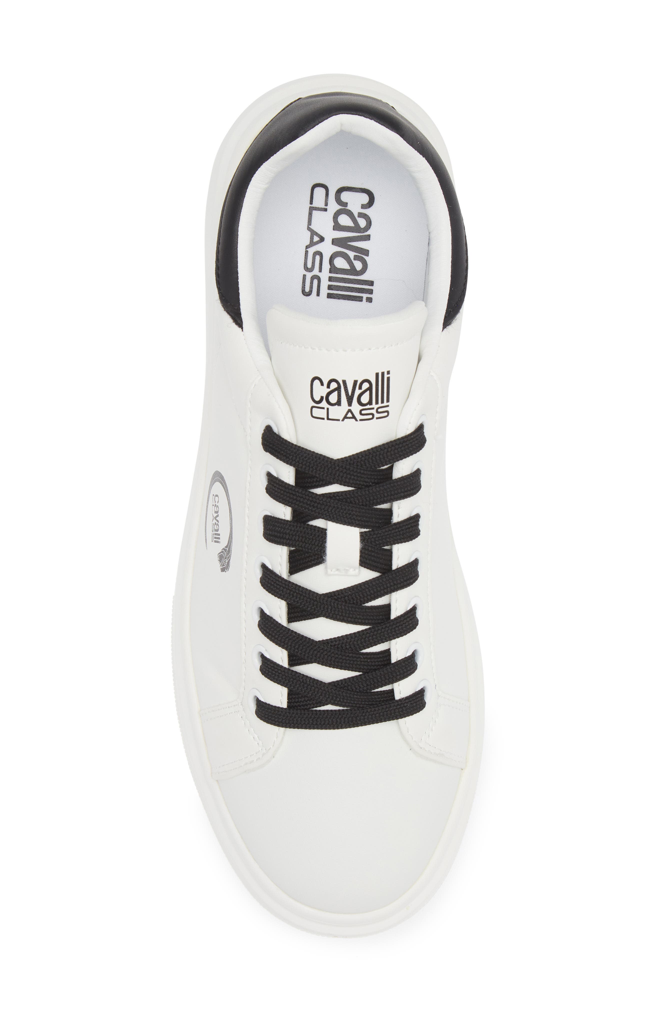 Roberto Cavalli Cavalli Class Logo Low Top Sneaker, Alternate, color, White