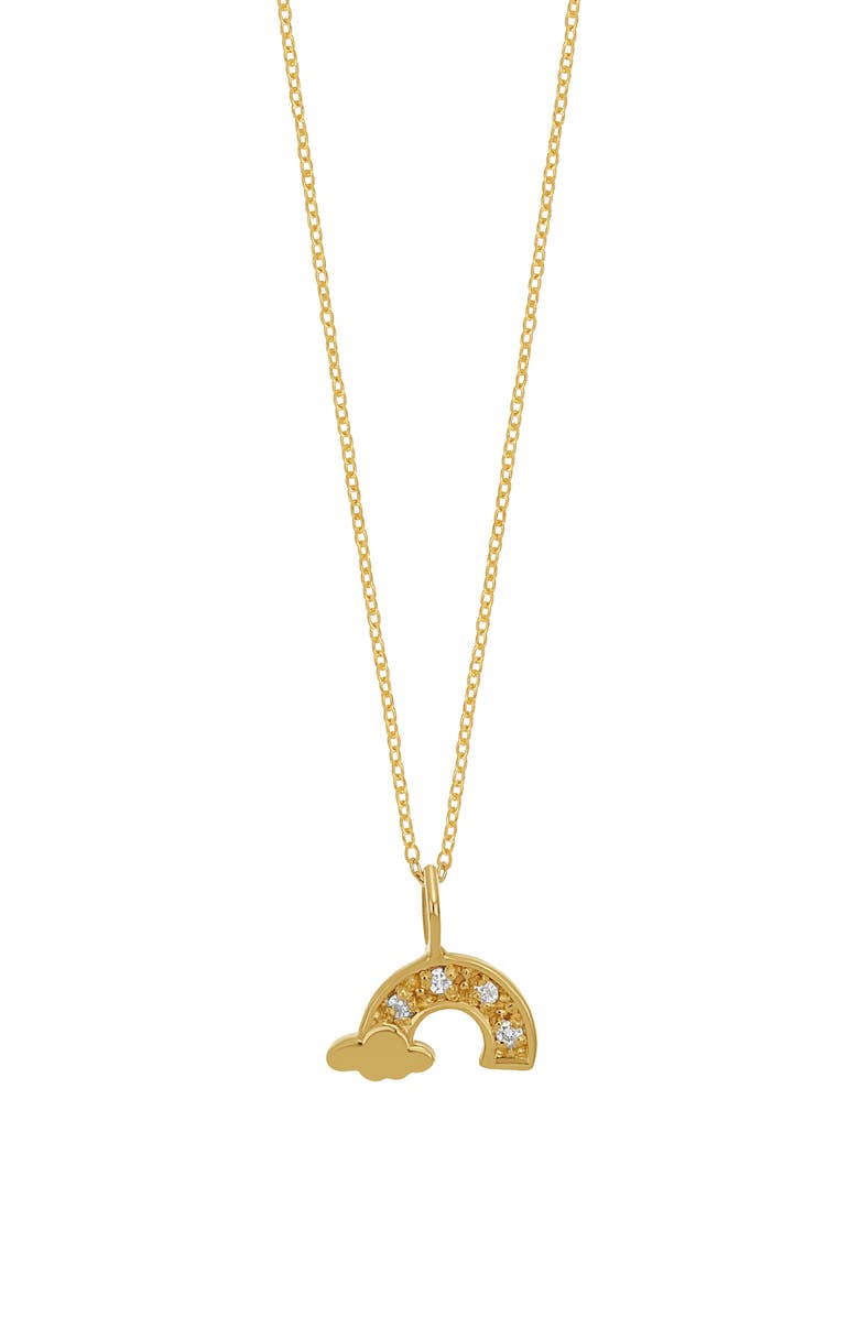 Bony Levy Kids' 18K Gold & Diamond Rainbow Necklace, Main, color,