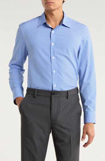 CONSTRUCT Micro Geometric Print Stretch Button-Up Shirt