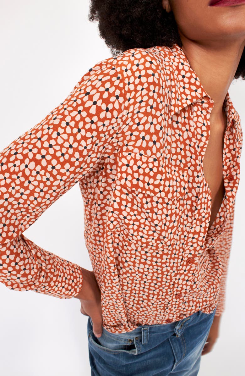 Equipment Signature Slim Fit Silk Button-Up Shirt, Alternate, color, 