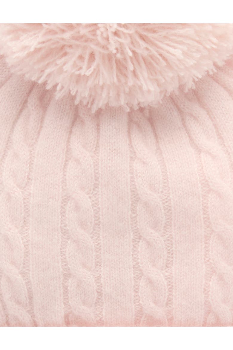 Baby Girl Cashmere Beanie, Alternate, color, Pale Pink Melange