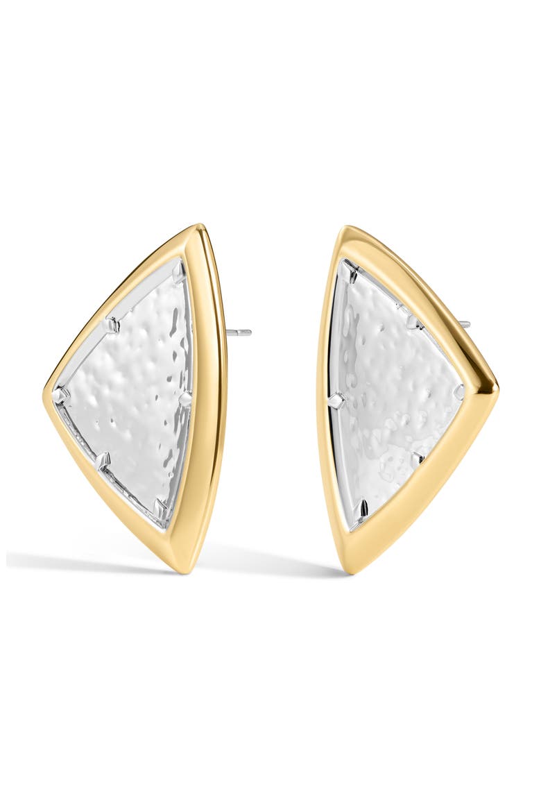 The Bianco Nero Stud Earrings, Main, color, GOLD