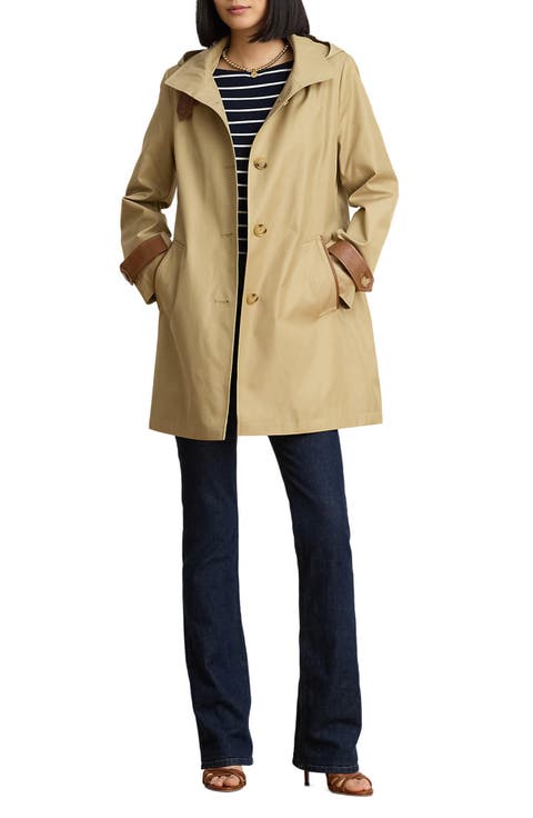 Hooded Cotton Blend Coat