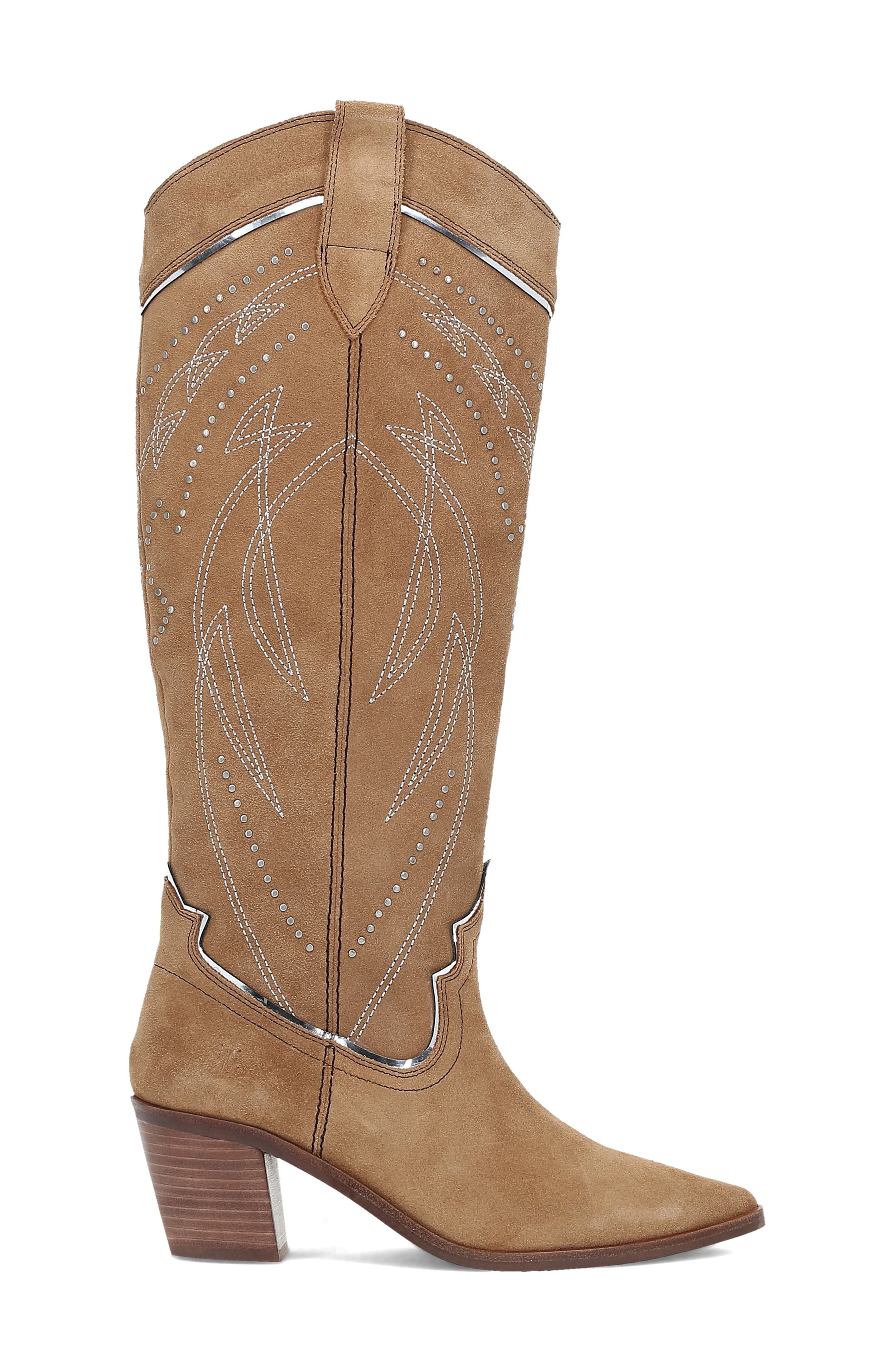 Frye Sara Pointed Toe Western Boot, Alternate, color, 