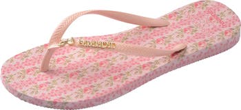 x LoveShackFancy Slim Blooming Heirloom Flip Flop