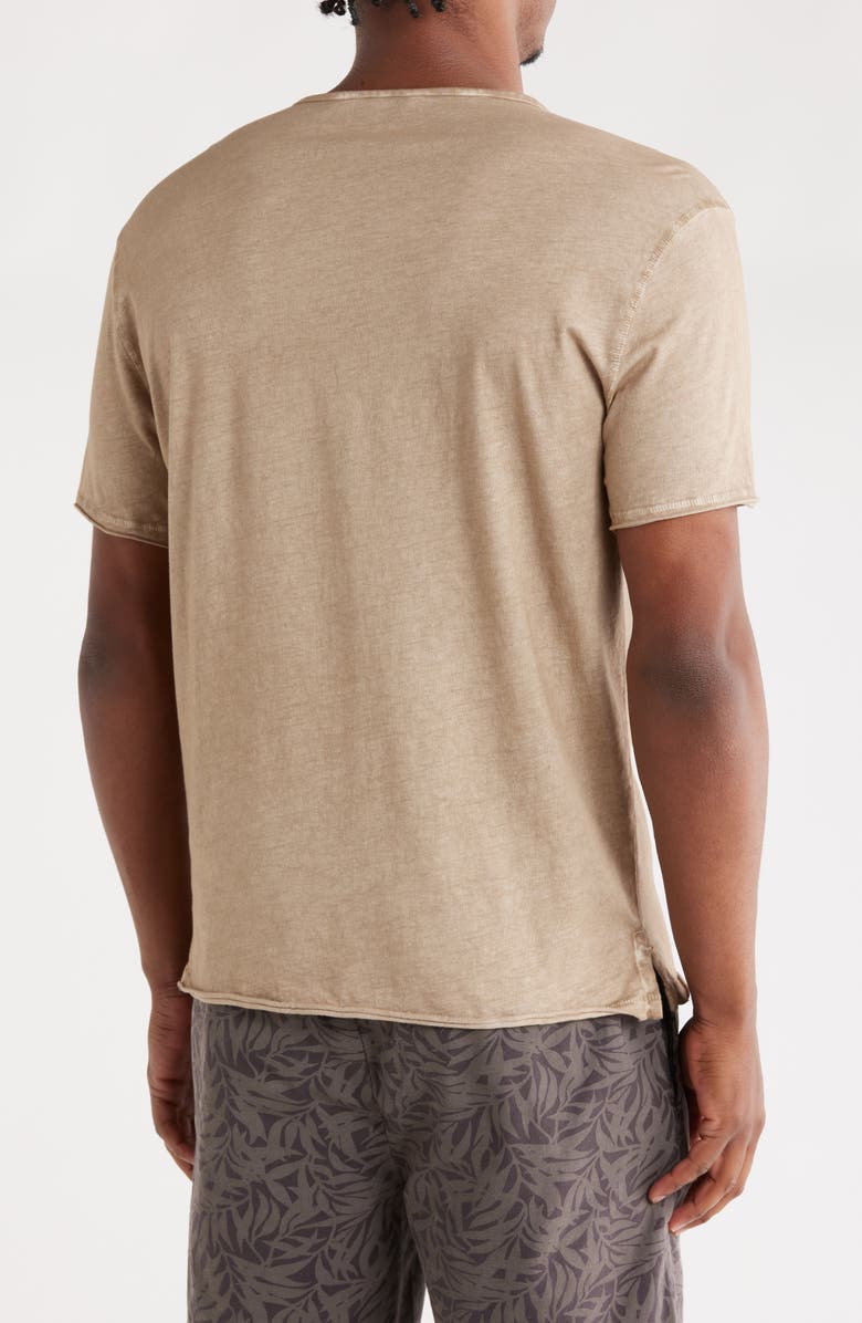 John Varvatos Rex Sublime Wash Organic Cotton Short Sleeve Henley, Alternate, color, Spruce
