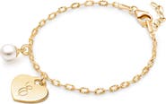 Tiny Blessings 14K Gold Classic Charm Bracelet & Engraved Initial 6.25" Bracelet