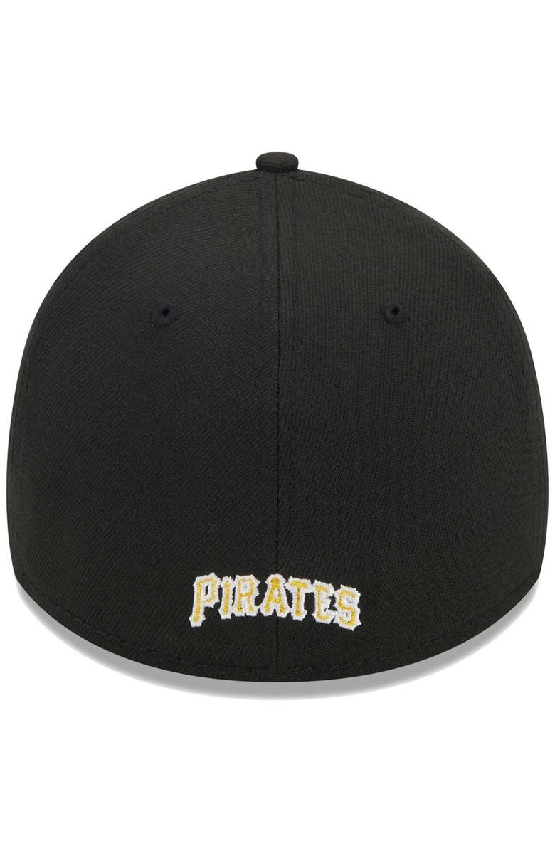 New Era Men's New Era Black Pittsburgh Pirates Logo 39THIRTY Flex Hat, Alternate, color, Black