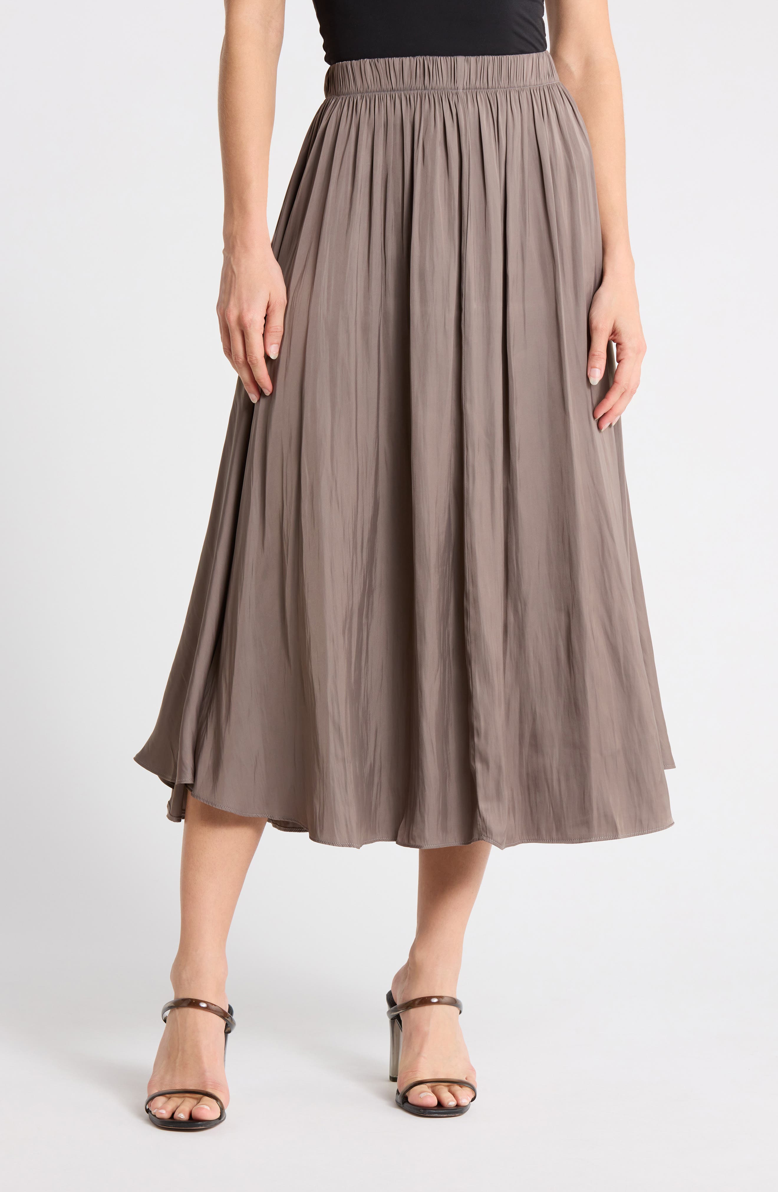 Pleated Midi Skirt