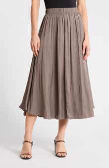 Pleated Midi Skirt
