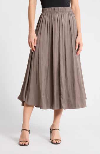 Pleated Midi Skirt