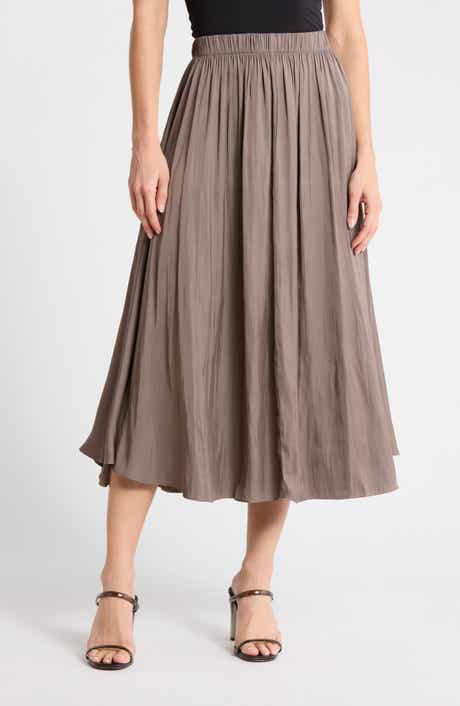 Pleated Midi Skirt