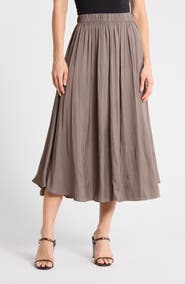 ELIE ELIE TAHARI Pleated Midi Skirt