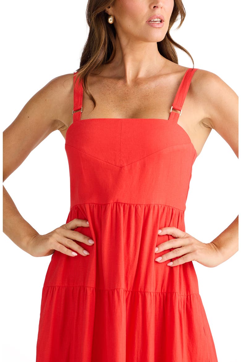 Gelato Tiered Fit & Flare Maxi Dress, Alternate, color, POPPY RED