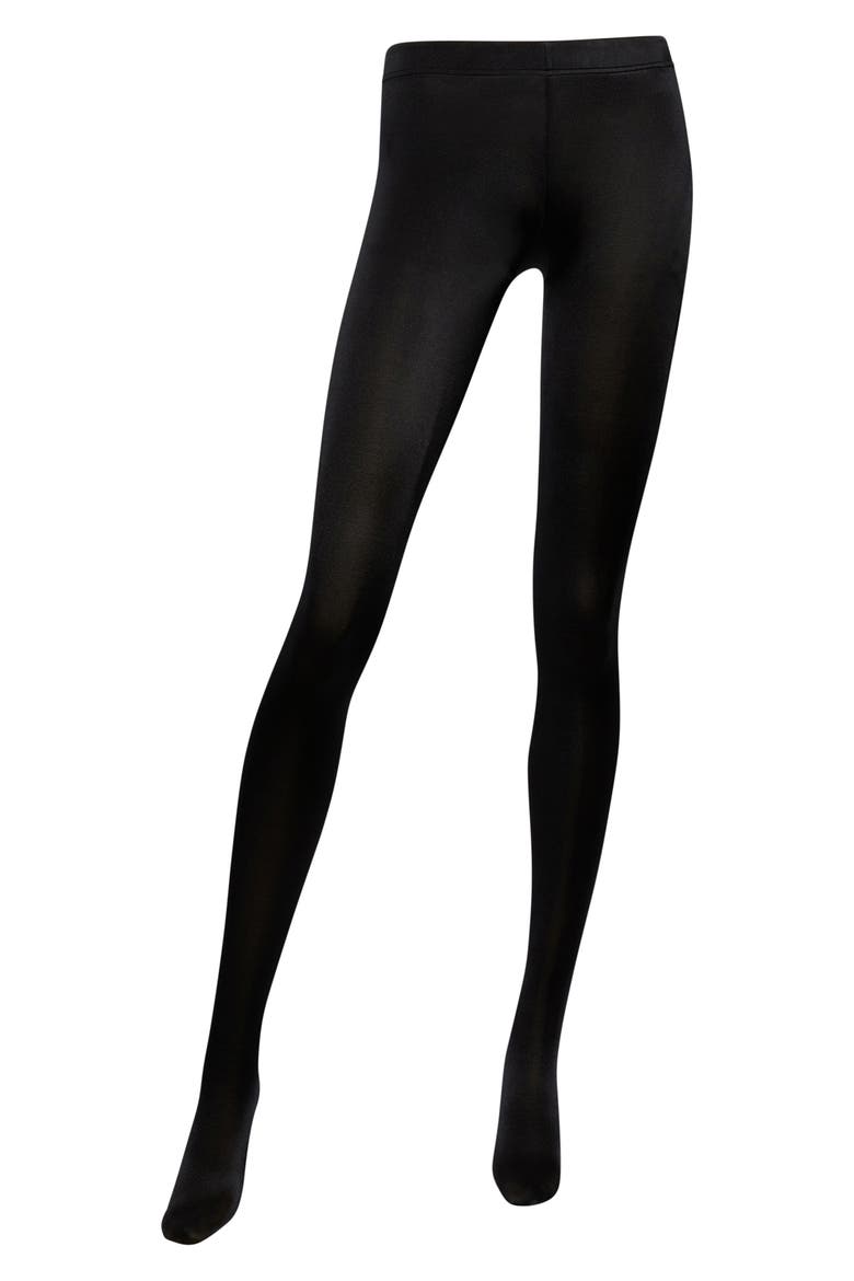 Opaque Tights, Alternate, color, BLACK