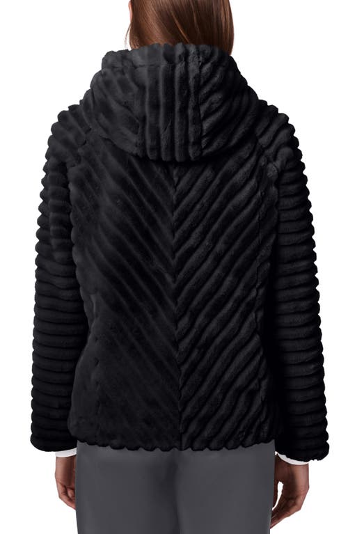 Bernardo Faux Fur Jacket In Black