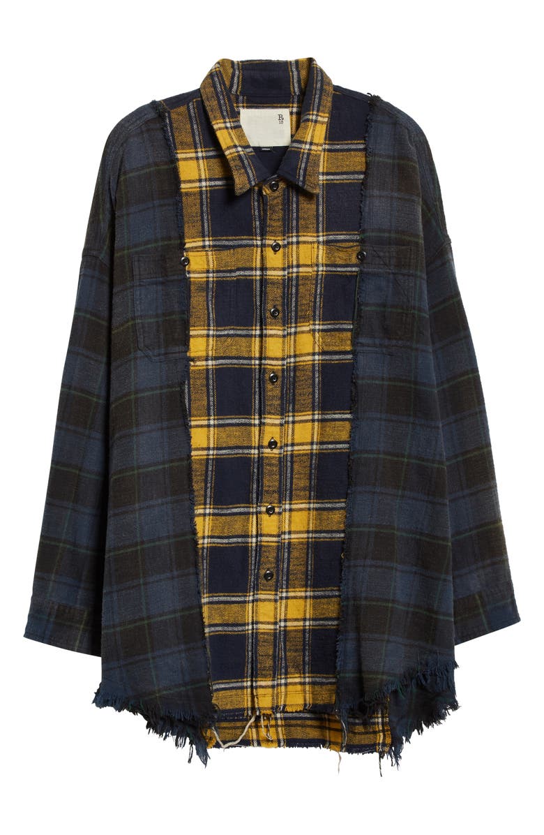 R13 Combo Plaid Work Shirt, Alternate, color, 