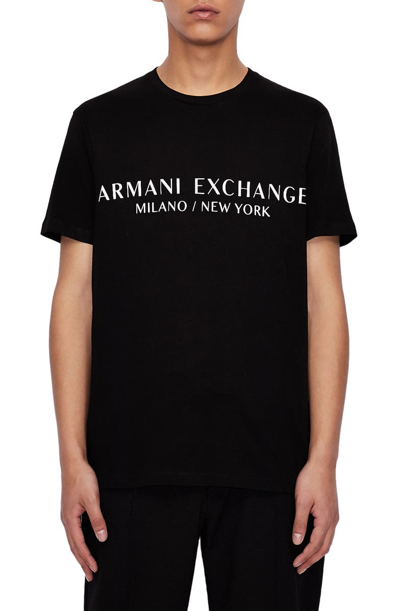 Armani Exchange Milano/New York Logo Graphic Tee, Main, color,