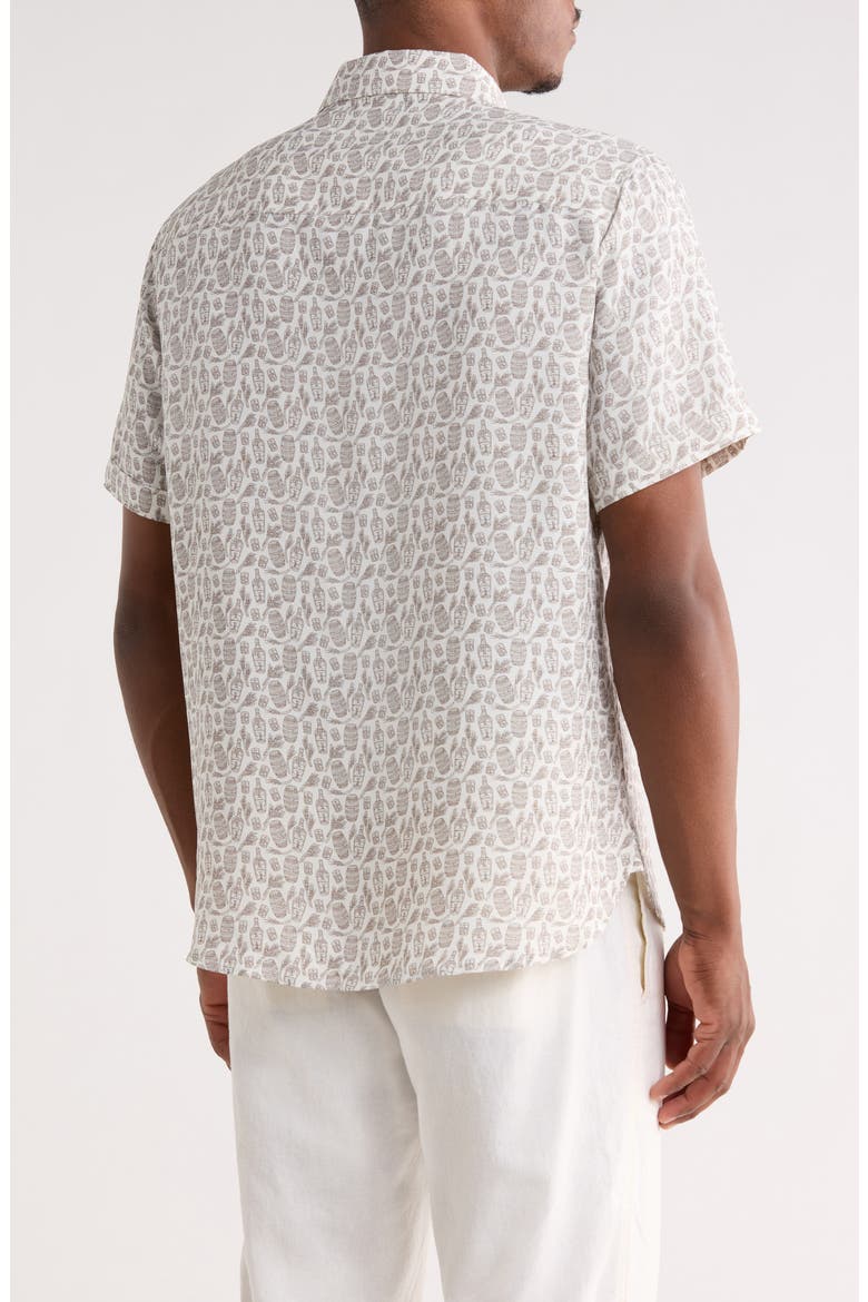 Happy Hour Print Shirt, Alternate, color, BROWN