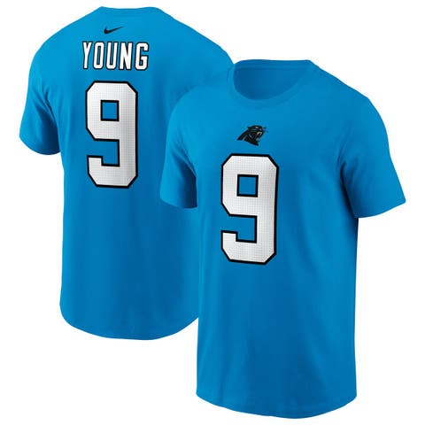 Men's Nike Bryce Young Blue Carolina Panthers 2023 NFL Draft First Round Pick Player Name & Number T-Shirt