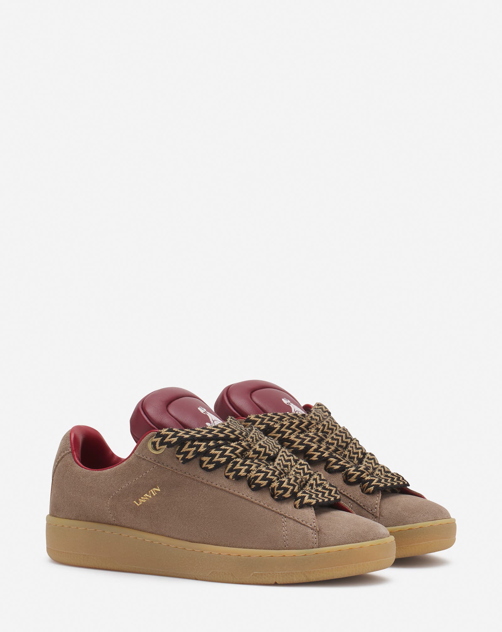 Lanvin x FUTURE HYPER CURB SNEAKERS IN LEATHER AND SUEDE FOR MEN, Alternate, color, 