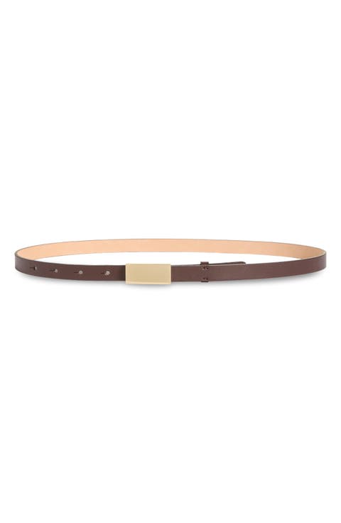 Portofino Mirror Skinny Leather Belt