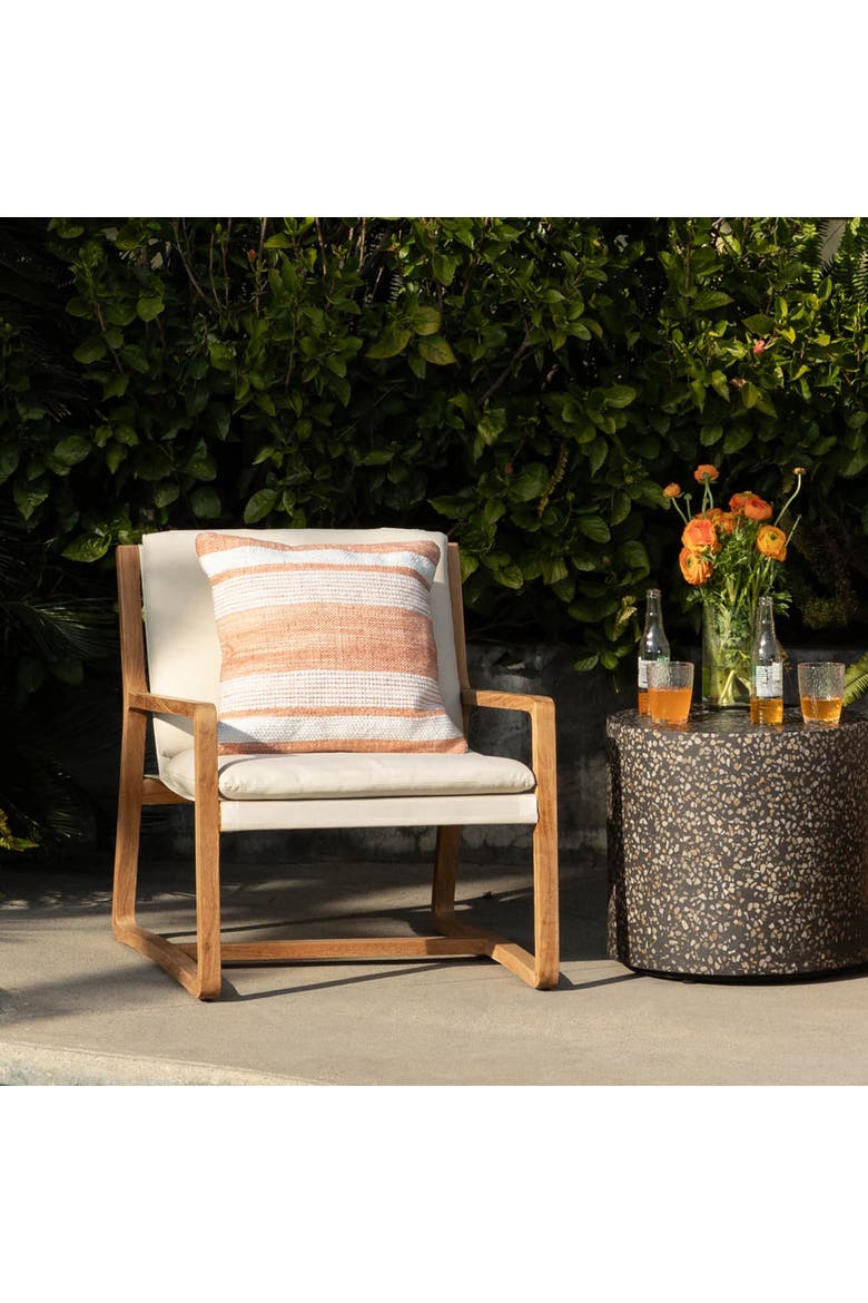 Dario Handwoven PET Outdoor Throw Pillow, Alternate, color, Terracotta
