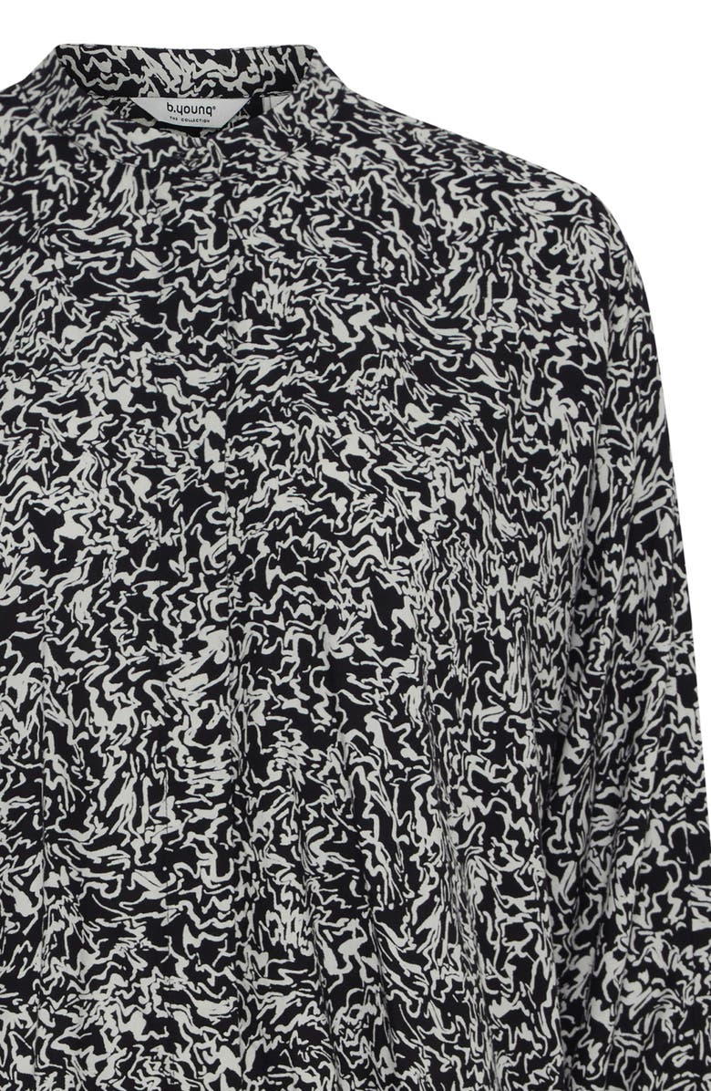 B.YOUNG Josa Button-Up Shirt, Alternate, color, Black Zigzag Mix