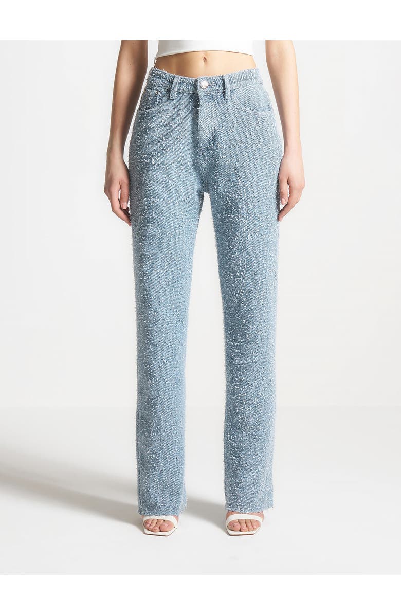 Manière De Voir Sara Boucle Straight Leg Jeans, Alternate, color, Light Blue