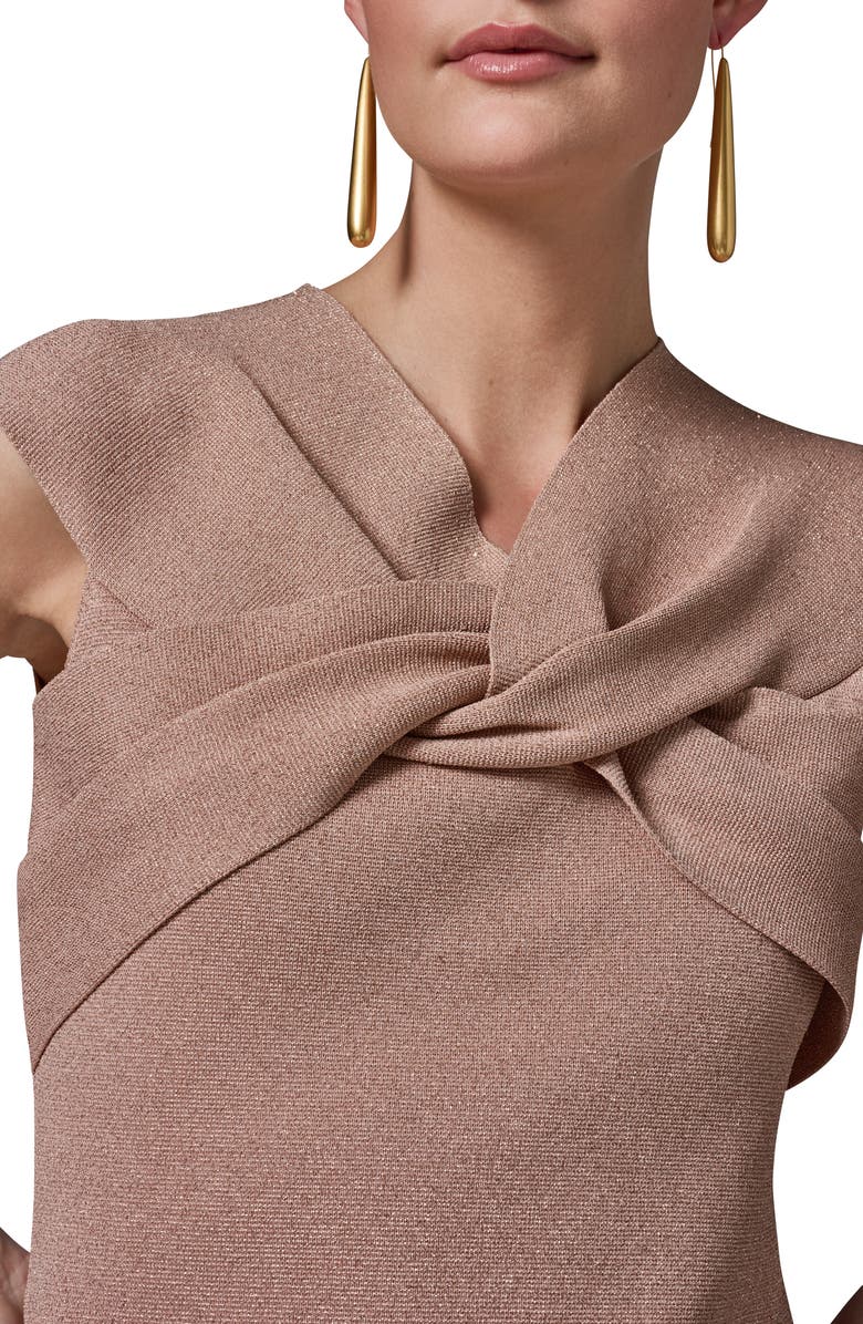 Donna Karan New York Crisscross Metallic Tank, Alternate, color, Umbria Rose Gold