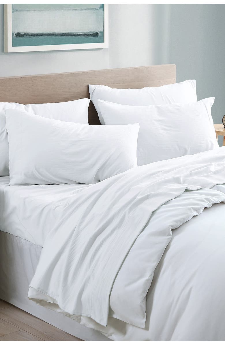 Modern Threads Garment Washed 6-Piece Microfiber Sheet Set, Main, color, White