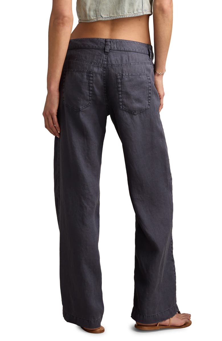 Lucky Brand Baggy Wide Leg Linen Pants, Alternate, color,