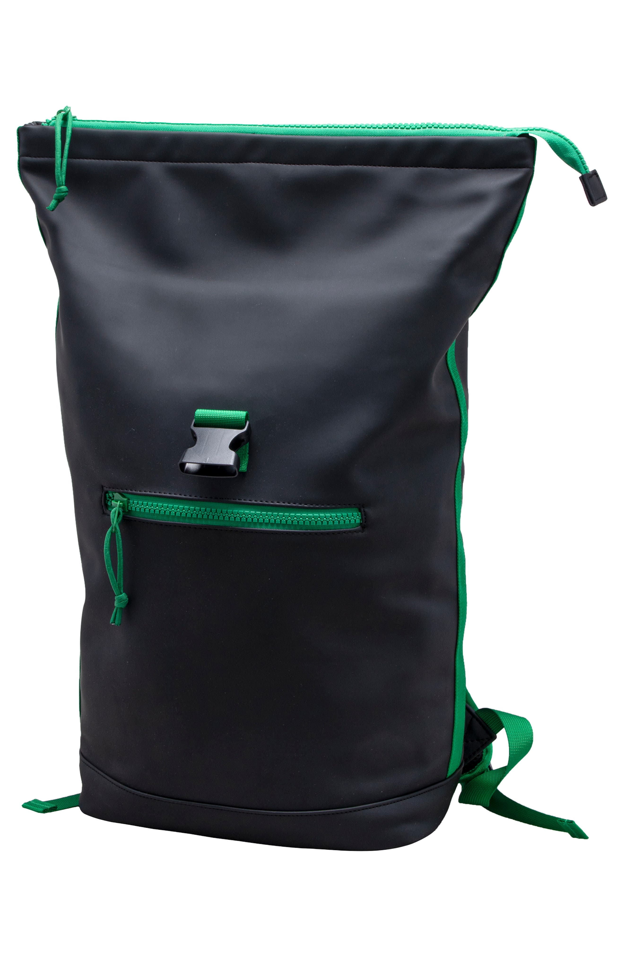 XRAY Waterproof Expandable Backpack, Alternate, color, Black/ Kelly Green