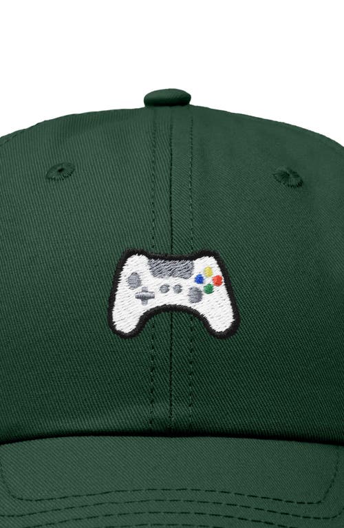 Dalix Game Controller Embroidered Hat In Dark Green