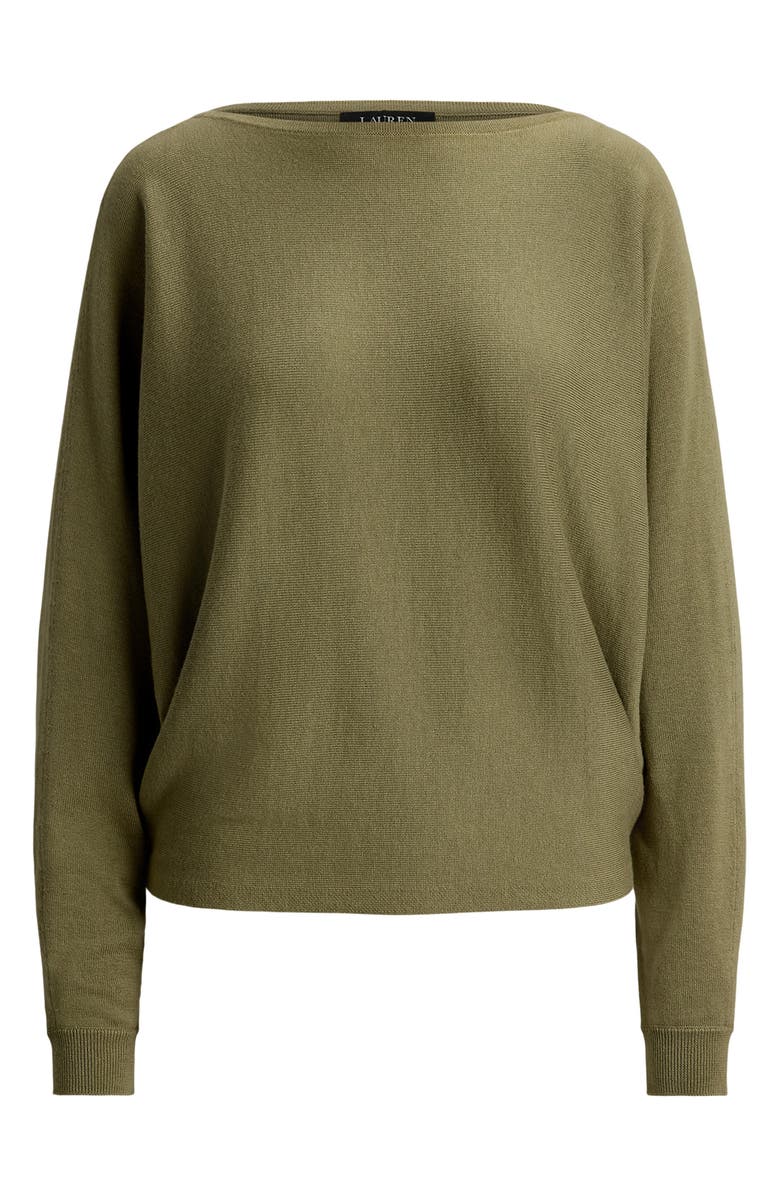 Lauren Ralph Lauren Boat Neck Cotton & Modal Sweater, Alternate, color, Light Agave Green