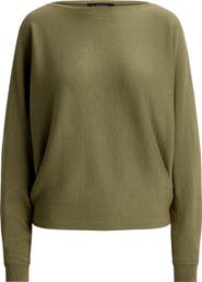 Lauren Ralph Lauren Boat Neck Cotton & Modal Sweater