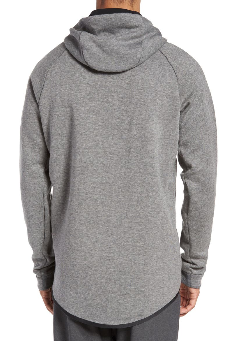 'Windrunner' Tech Fleece Hoodie, Alternate, color, CARBON HEATHER/ BLACK