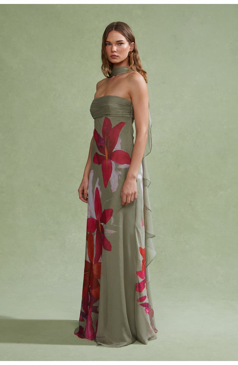 AMUR Palma Bias Gown, Alternate, color, River Lily Rapids