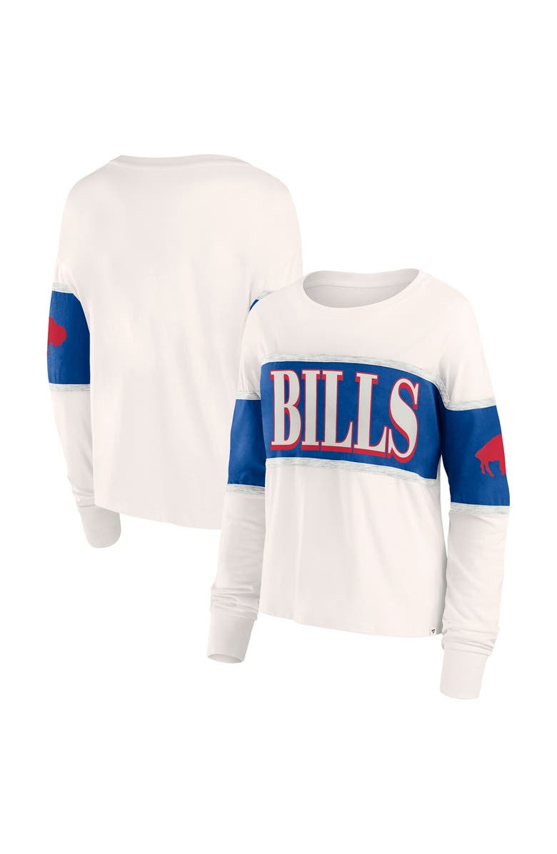 FANATICS Women's Fanatics Cream Buffalo Bills Antique Block Long Sleeve T-Shirt, Main, color, 