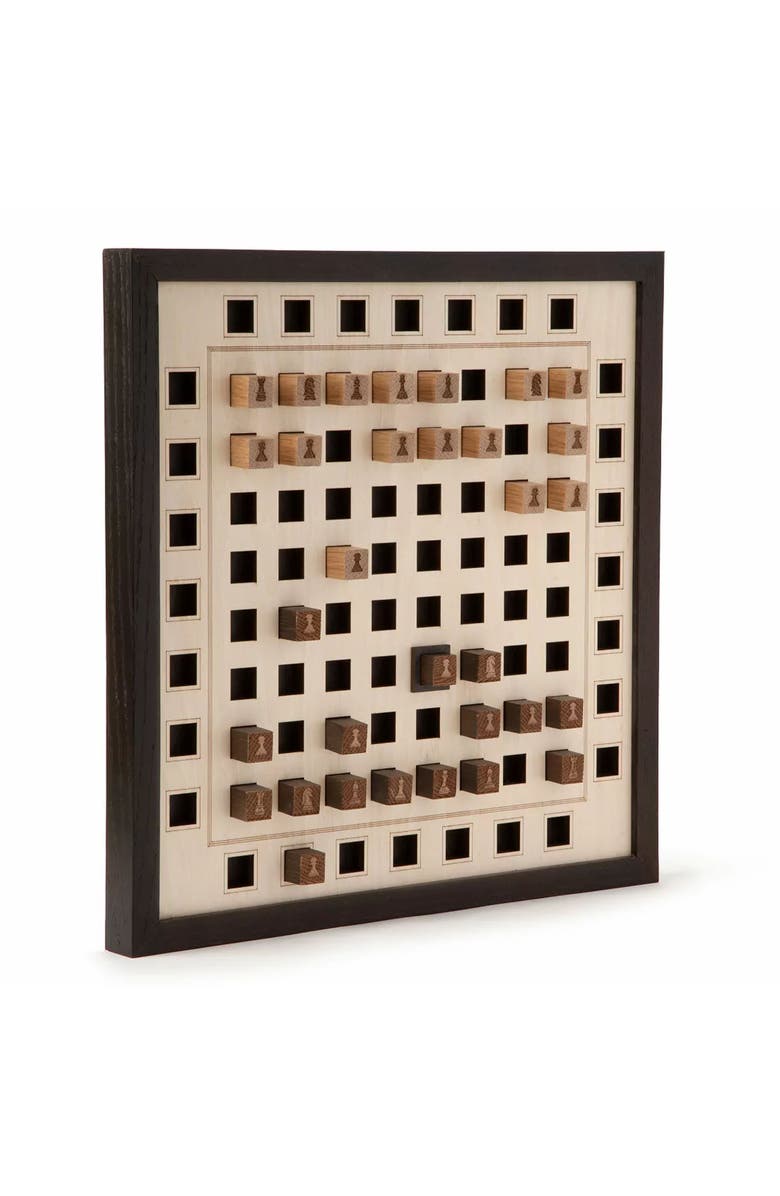 Uncommon Goods Wall Chess Game by Woodtech, Alternate, color, Brown / Beige