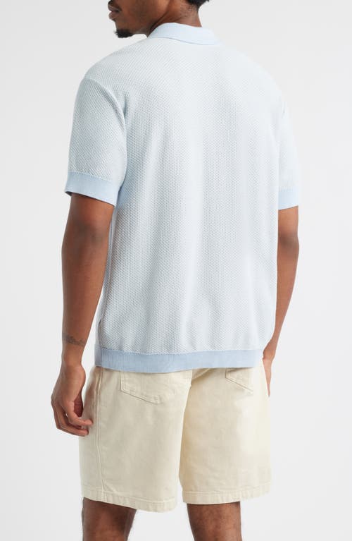 Dickies Rocky Textured Cotton Polo In Blue