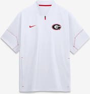 Nike Men's Nike White Georgia Bulldogs 2026 Sideline Short Sleeve Quarter-Zip Coaches Jacket