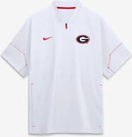 Nike Men's Nike White Georgia Bulldogs 2026 Sideline Short Sleeve Quarter-Zip Coaches Jacket