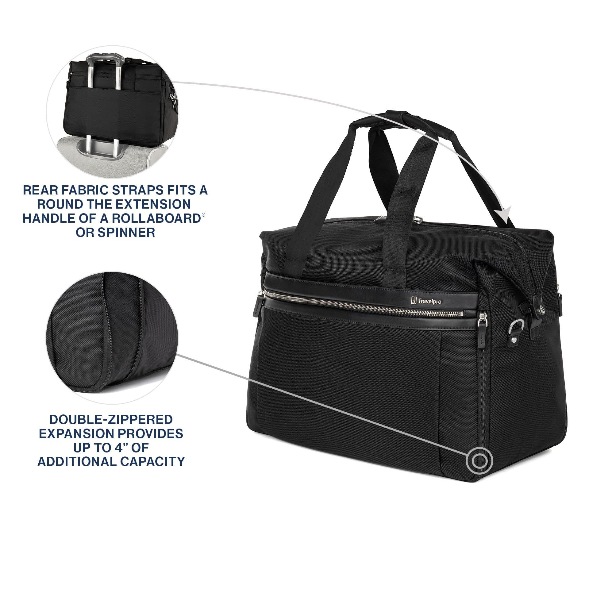 TRAVELPRO Platinum Elite Carry on Soft Travel Duffel Bag, Alternate, color, Black