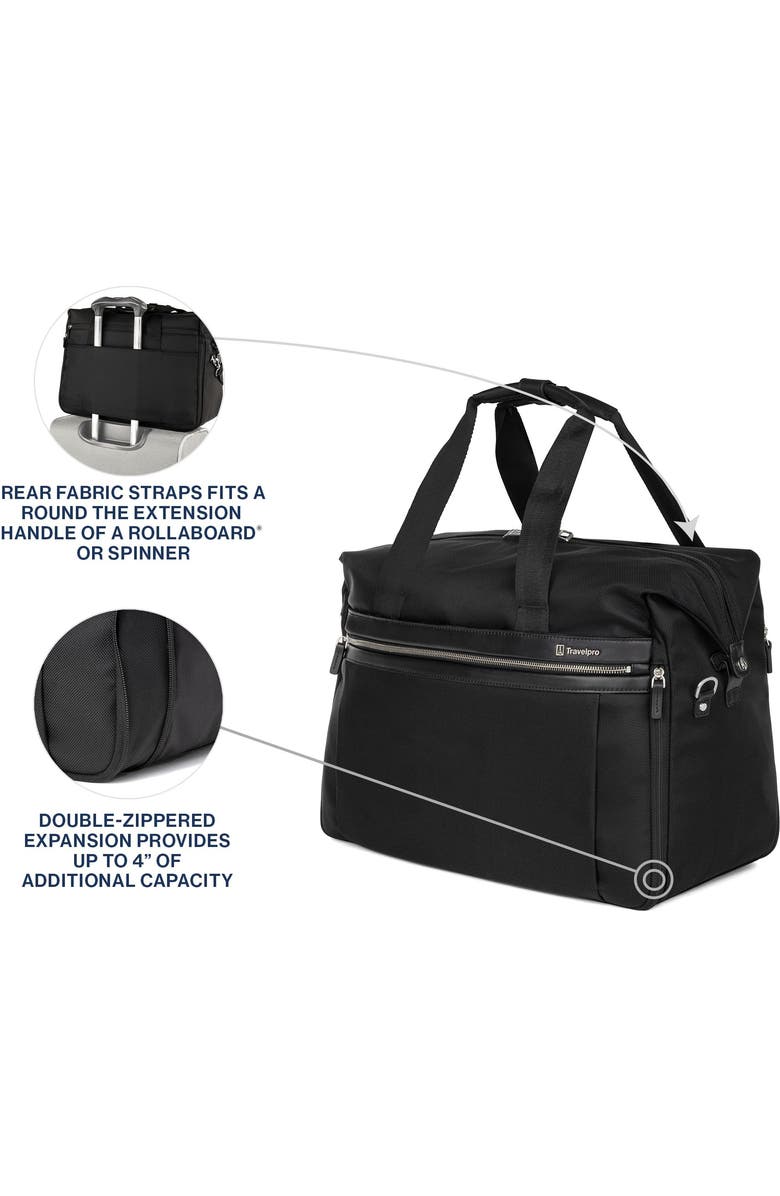 TRAVELPRO Platinum Elite Carry on Soft Travel Duffel Bag, Alternate, color, Black