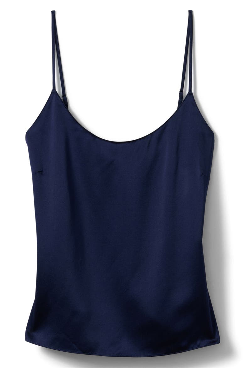 Silk Pajama Camisole, Alternate, color, NAVY