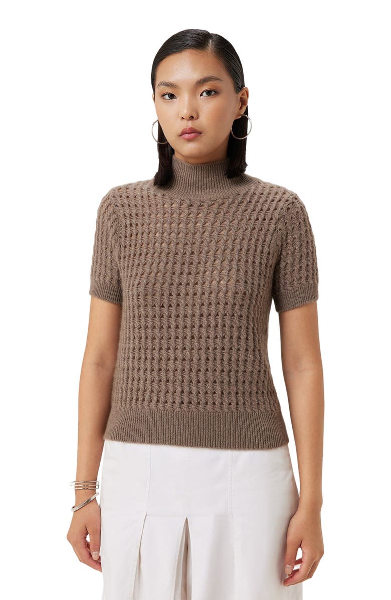 GOBI Mongolian Cashmere High-Neck Cashmere Top, Main, color, 