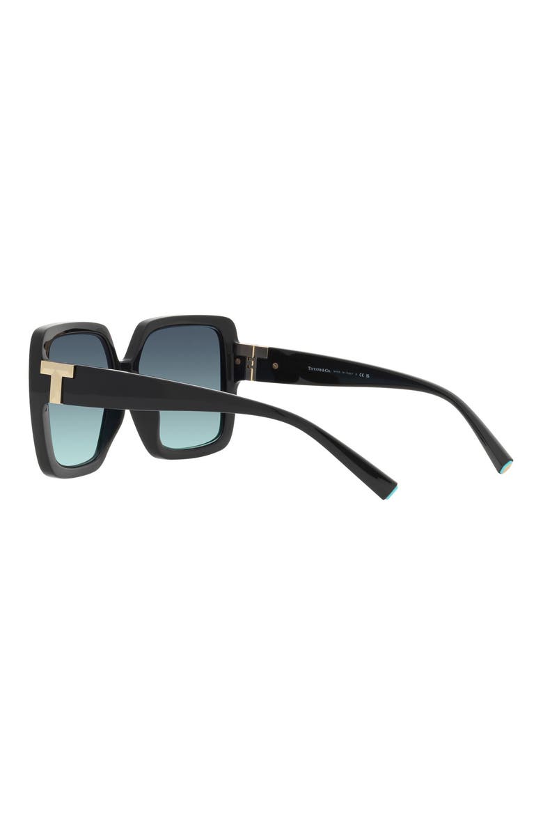 58mm Gradient Square Sunglasses, Alternate, color, BLACK