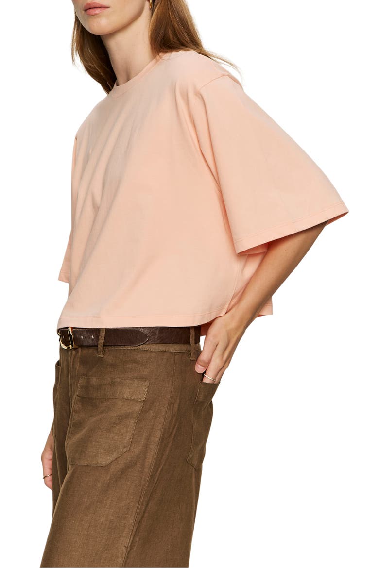 Belle Oversize Organic Cotton T-Shirt, Alternate, color, WASHED SALMON PINK
