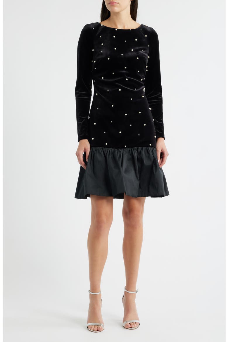 eliza j sequin fringe long sleeve cocktail dress Bell Sleeve Eliza J Champagne Dress Eliza J Sequin Fringe Long Sleeve Cocktail Dress Bloomingdale's